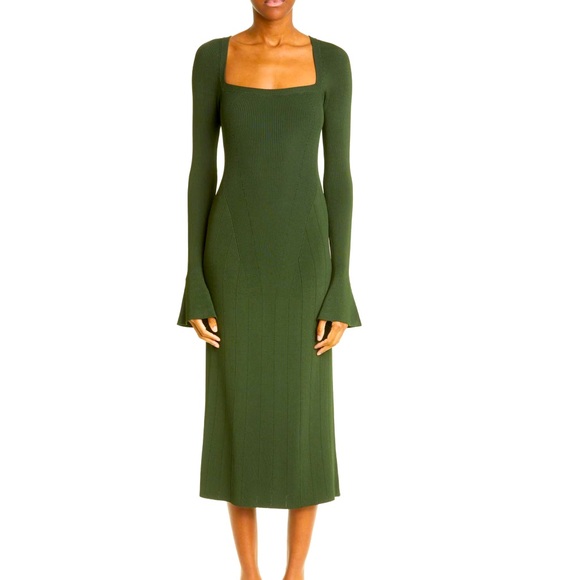 Interior Sasha Rib Midi Dress nwot - Picture 3 of 7